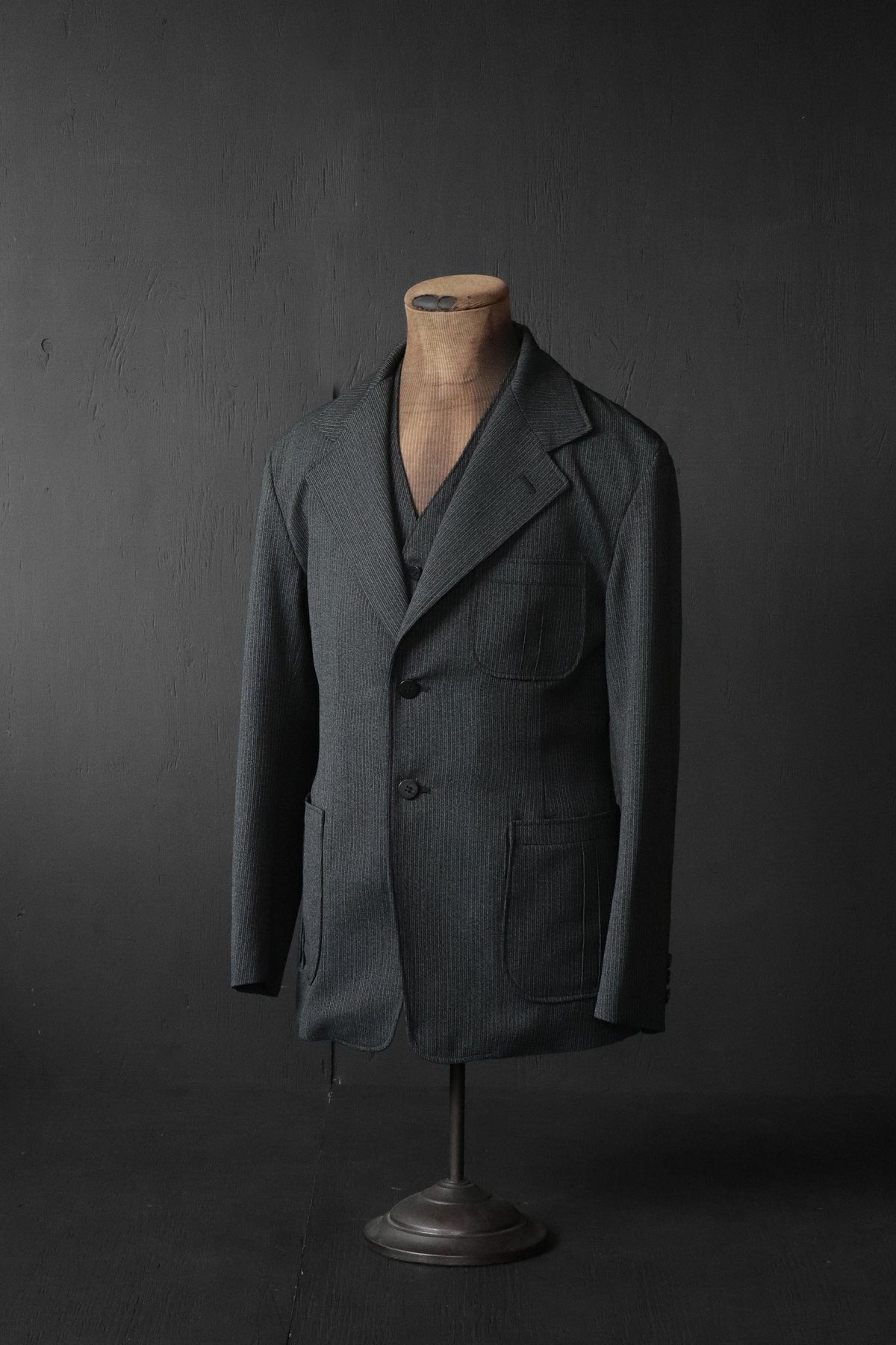 1930s Summer Wool Fog Stripe Sport Back Jacket - BSSJ-20405B